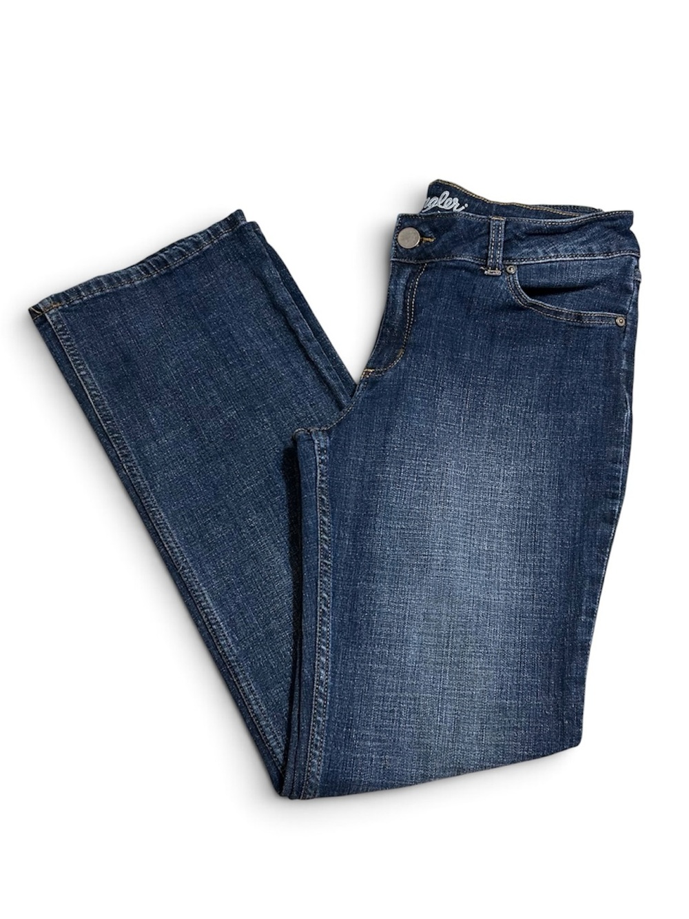 Wrangler Women’s Boot Cut Jeans Dark Wash Denim 11 x 32